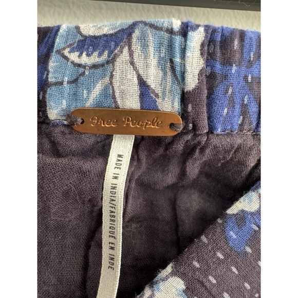 Free People Zoe Blue Floral Lace Boho Maxi XS Extra Small Western Flowy Skirt - Picture 6 of 6